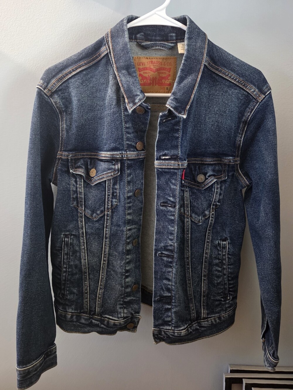Levi's Men's Dark Blue Washed Denim Jacket